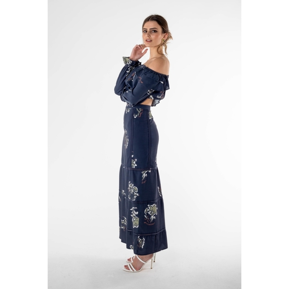 SIR THE LABEL Fluer Off Shoulder Silk Top *NWOT Size 6* - Picture 2 of 7